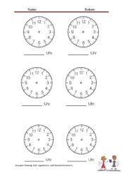 Arbeitsblätter uhr kennenlernen
